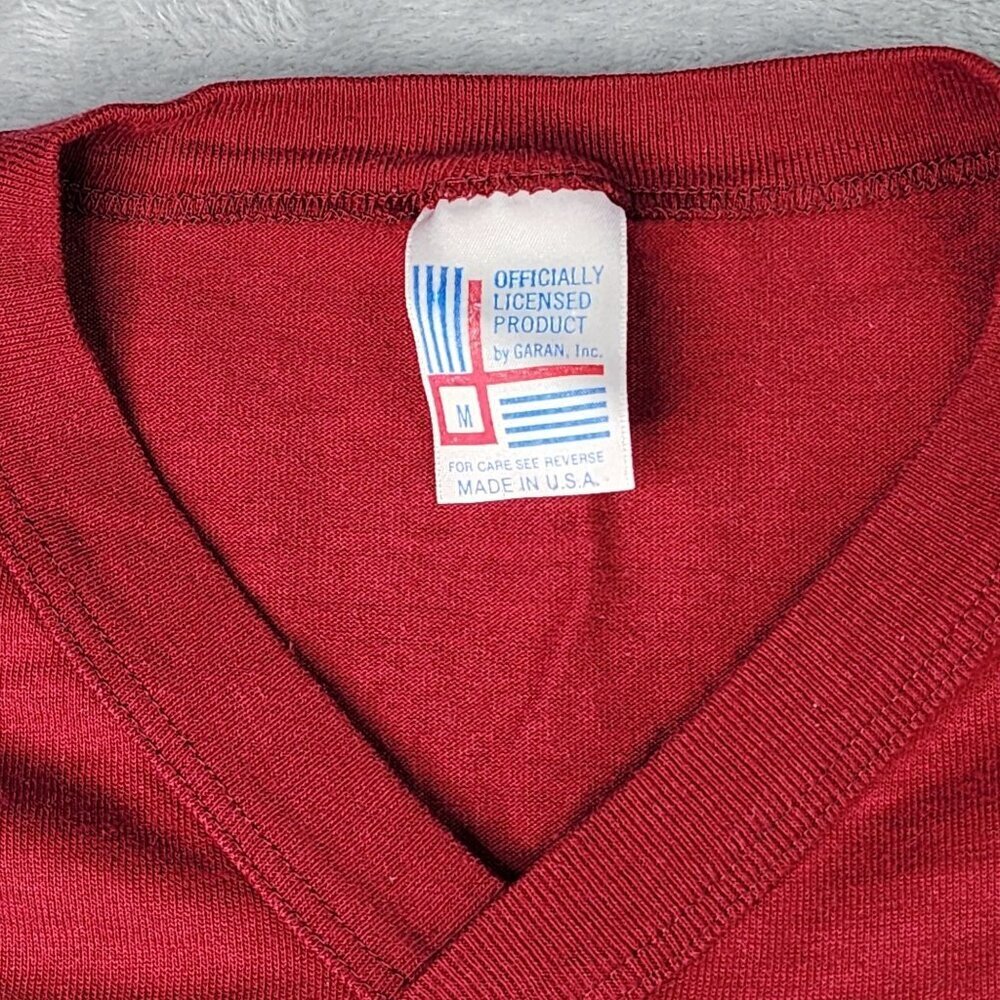 Vintage Washington Redskins Shirt Mens M V Neck Tee Garan USA Single Stitch READ - Picture 2 of 8